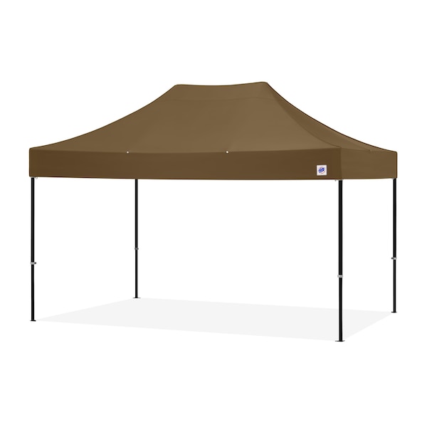 TAA Compliant Endeavor Shelter, 10' W x 15' L, Black Aluminum Frame, Coyote Brown Vented Top